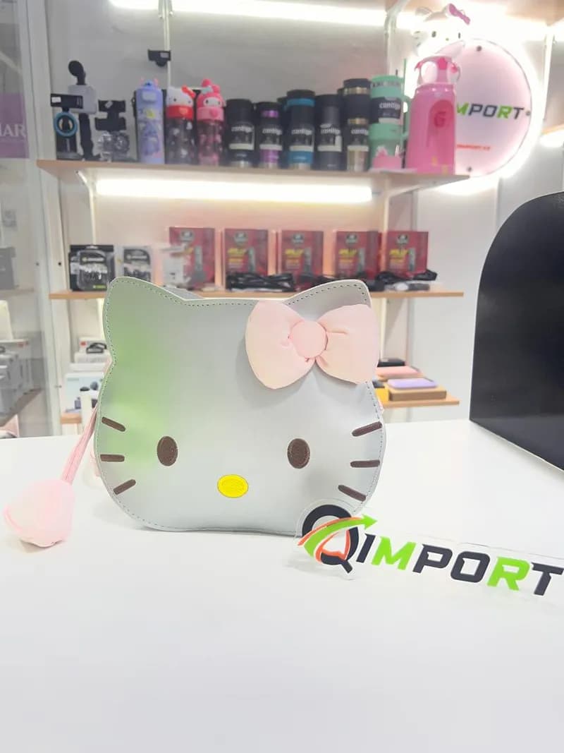 Morral Hello Kitty de Cuero Sintético - Bolso Estructural con Lazo 3D