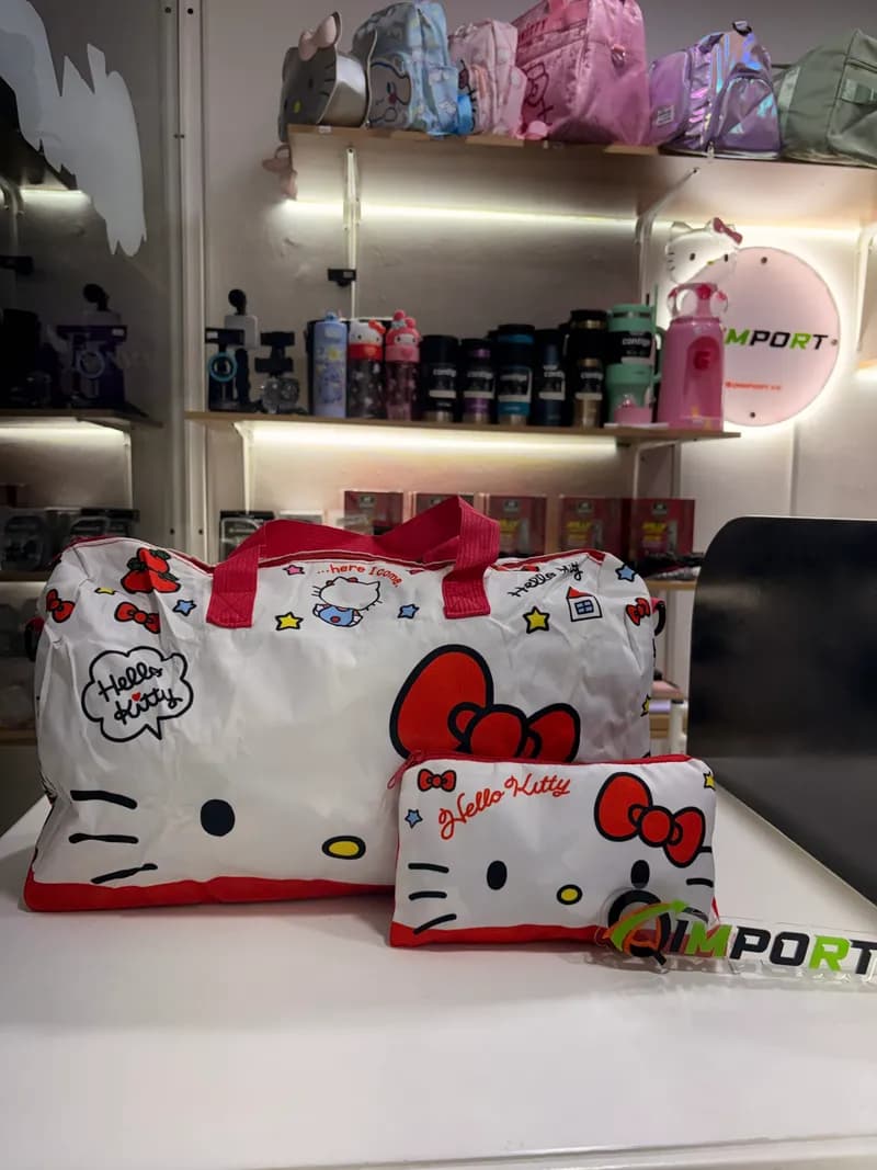 Bolso de Gimnasio Sanrio Kuromi - Set de 2 Piezas (Bolso + Neceser)