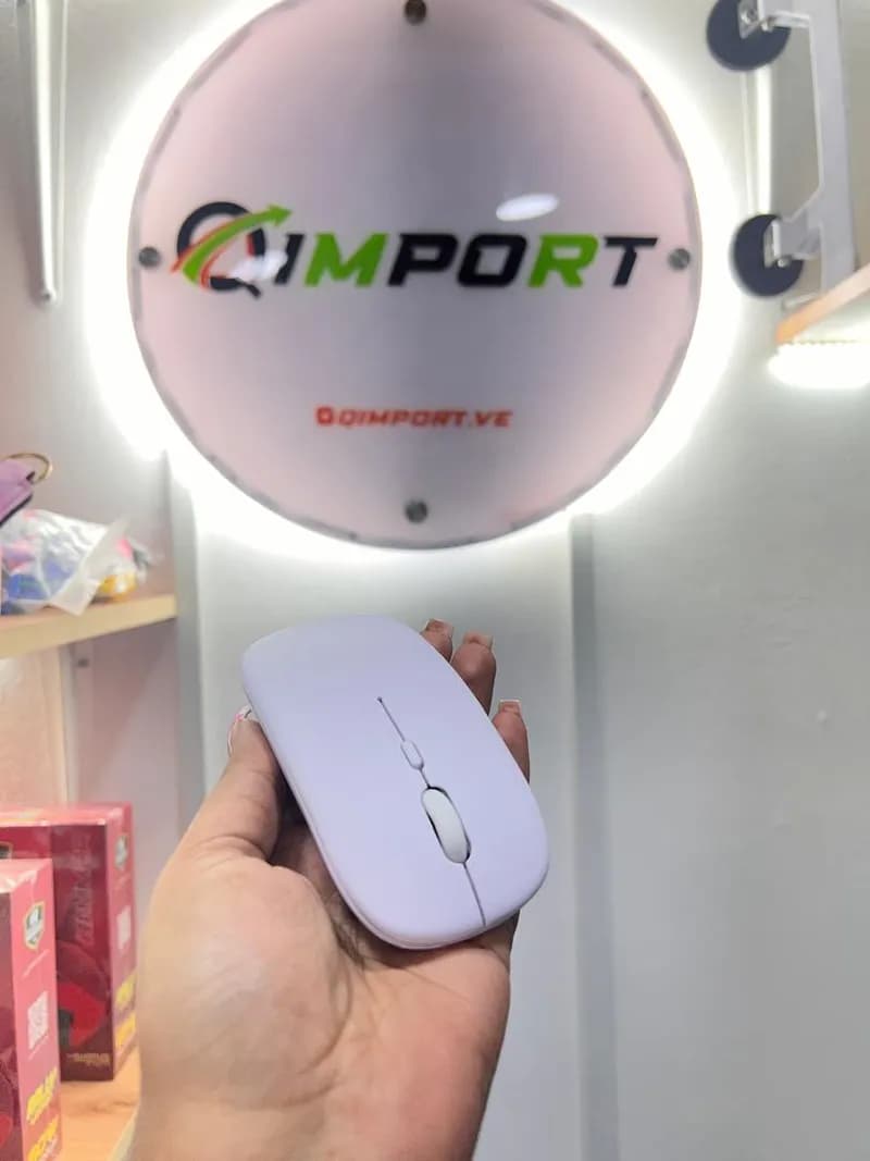 Mouse Inalámbrico Wireless Plano Blanco | Compacto, Ligero y Moderno