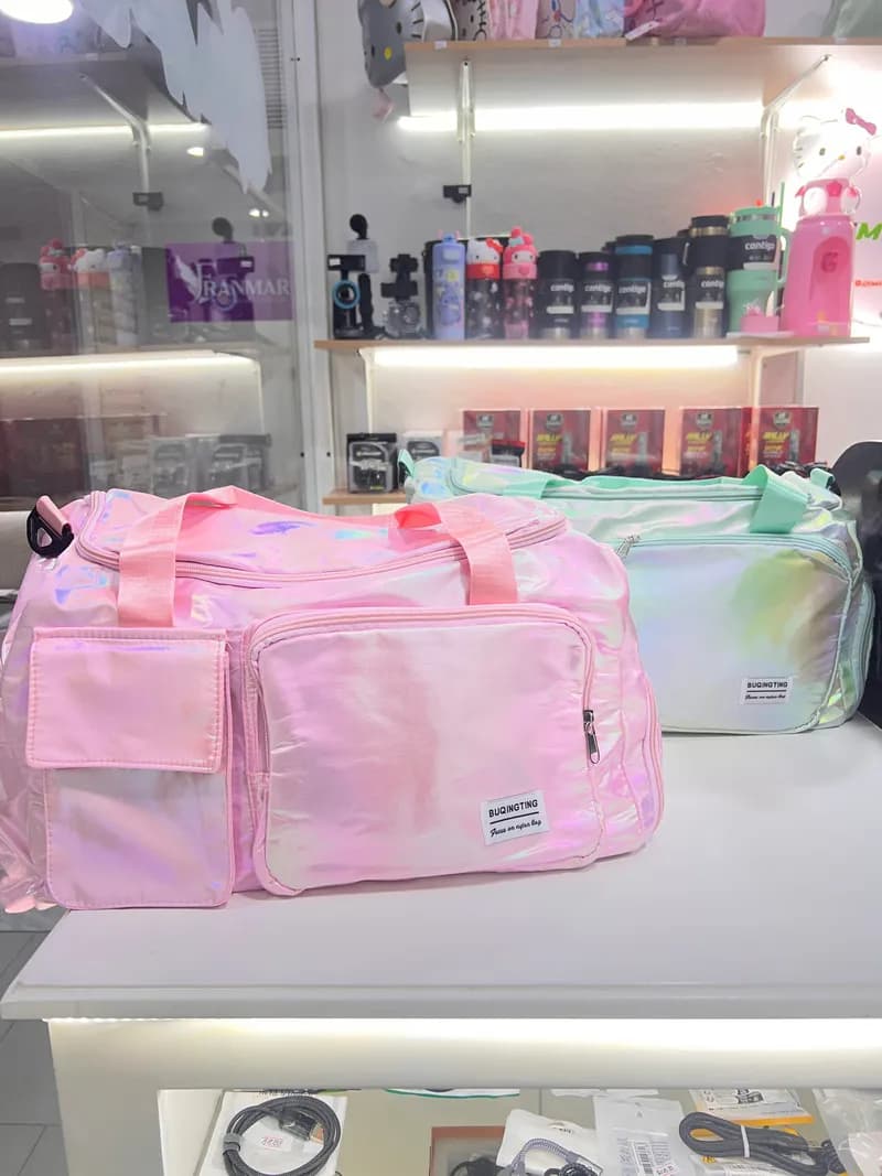 Bolso de Gimnasio Tornasol ZUOMANNI - Maleta Deportiva Holográfica Impermeable
