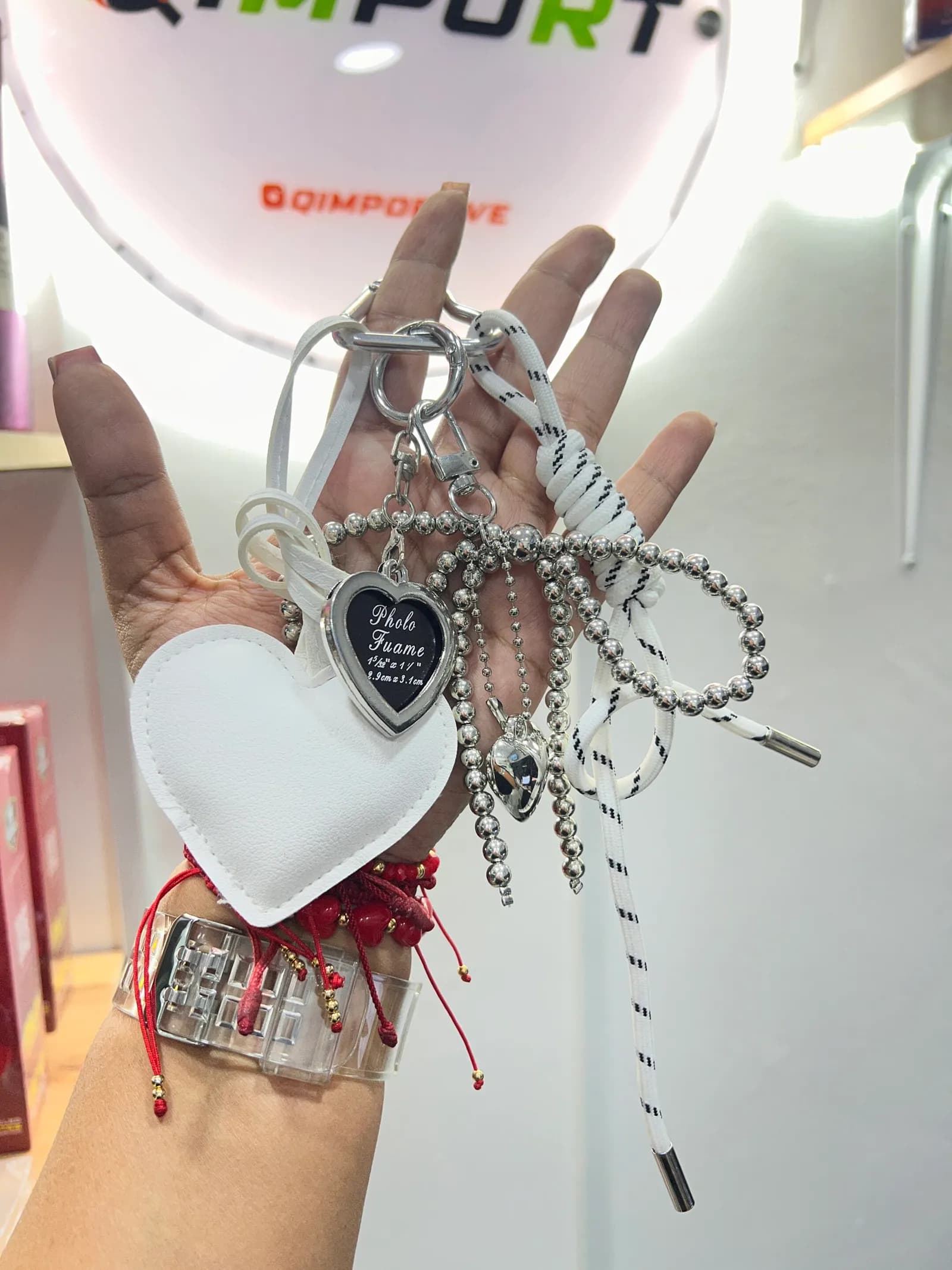 Charms de Corazón y Foto | Accesorio Decorativo para Bolsos y Llaves