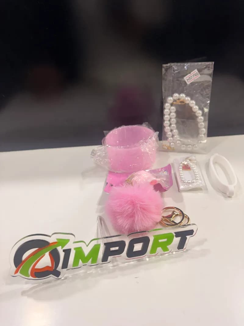 Kit Rosado 8 Piezas con Cadena de Perlas para Jarra Stanley y Contigo