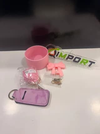Kit Sencillo 6 Piezas para Jarra Stanley y Contigo Blanco y Rosado 2