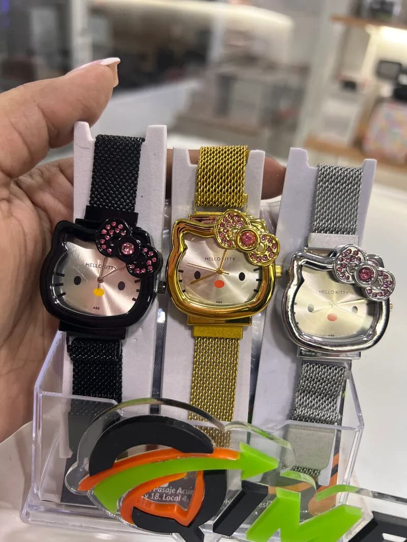 Reloj Hello Kitty Correa Magnética Colores Varios