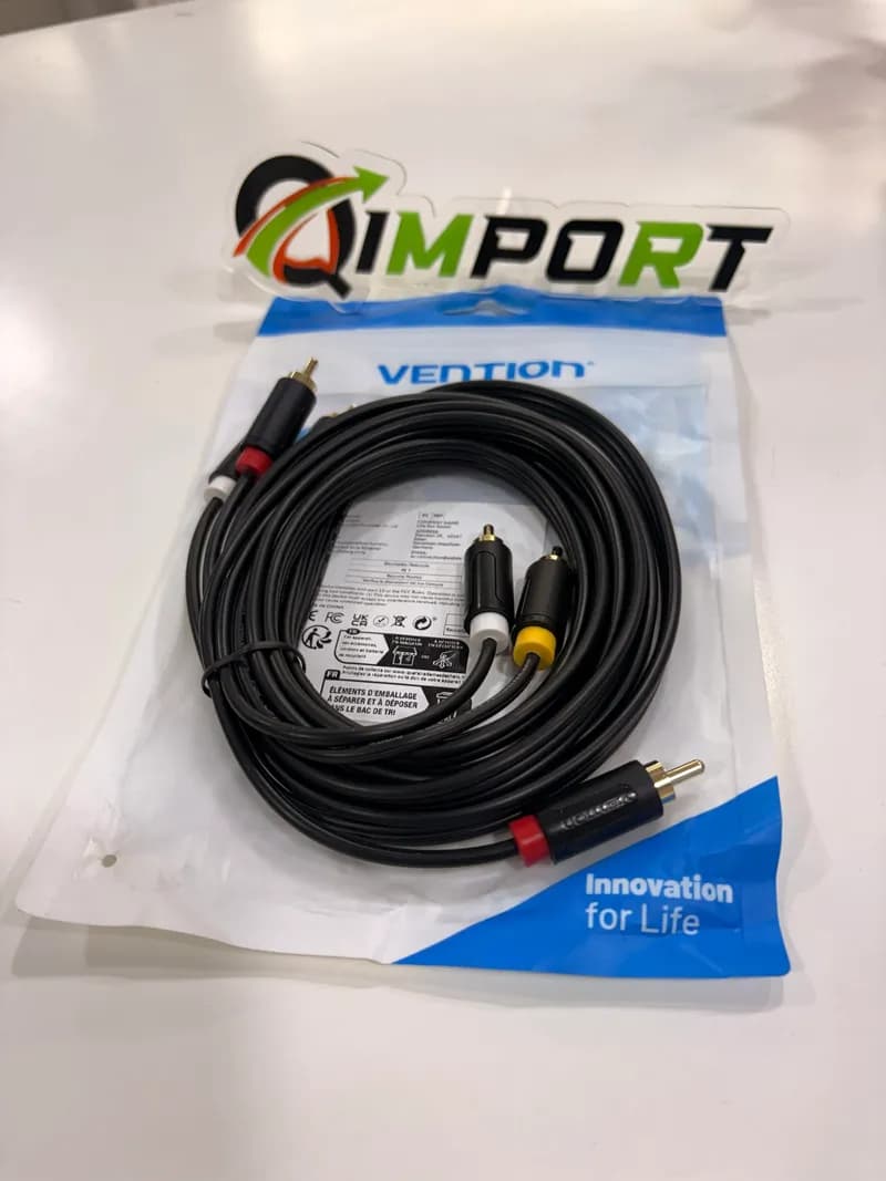 Cable VENTION RCA Audio y Video 2 Metros