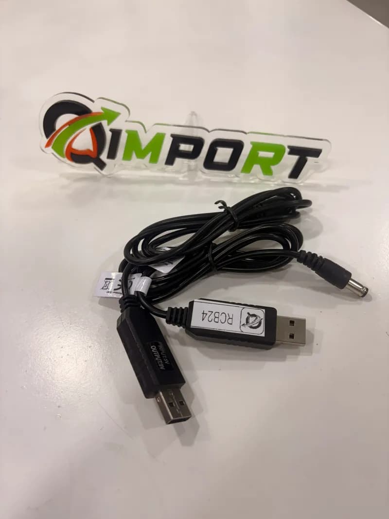 Kit de Cables Elevadores de Voltaje (9V + 12V) para Módem y Router desde Power Bank o UPS