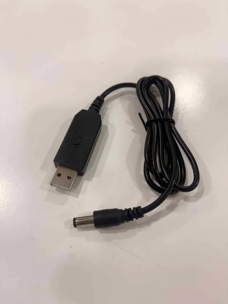 Cable Elevador de Voltaje USB 5V a DC 12V para Módem y Router desde Power Bank