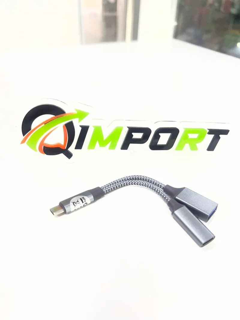 Cable Adaptador USB-C a USB y USB-C Dual