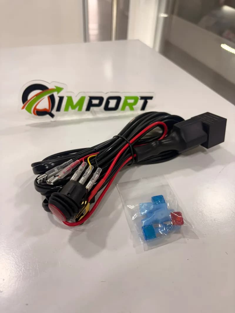Kit de Arnés de Cableado Profesional de 12V para Barras y Faros LED (3.5 Metros) - Incluye Relé 40A, Switch y Fusibles