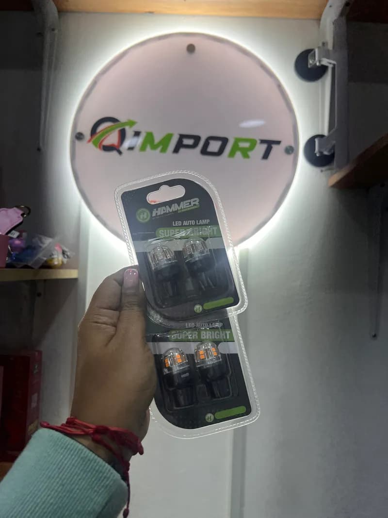 Aux LED Hammer 7443 T20 15 LED Canbus Rojo