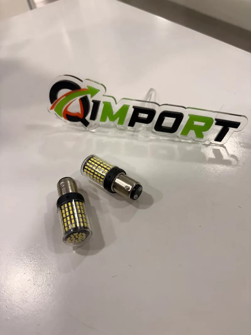 Bombillos Luz LED Blanco de Freno 2 Contactos 1157 BAY15D para Carro y Moto (El Par) - Alta Potencia 360°
