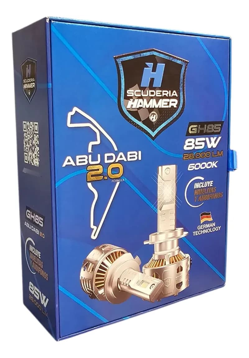 Kit LED Abu Dabi 2.0 Scuderia Hammer H11 - 85W 28.000 LM 6000K