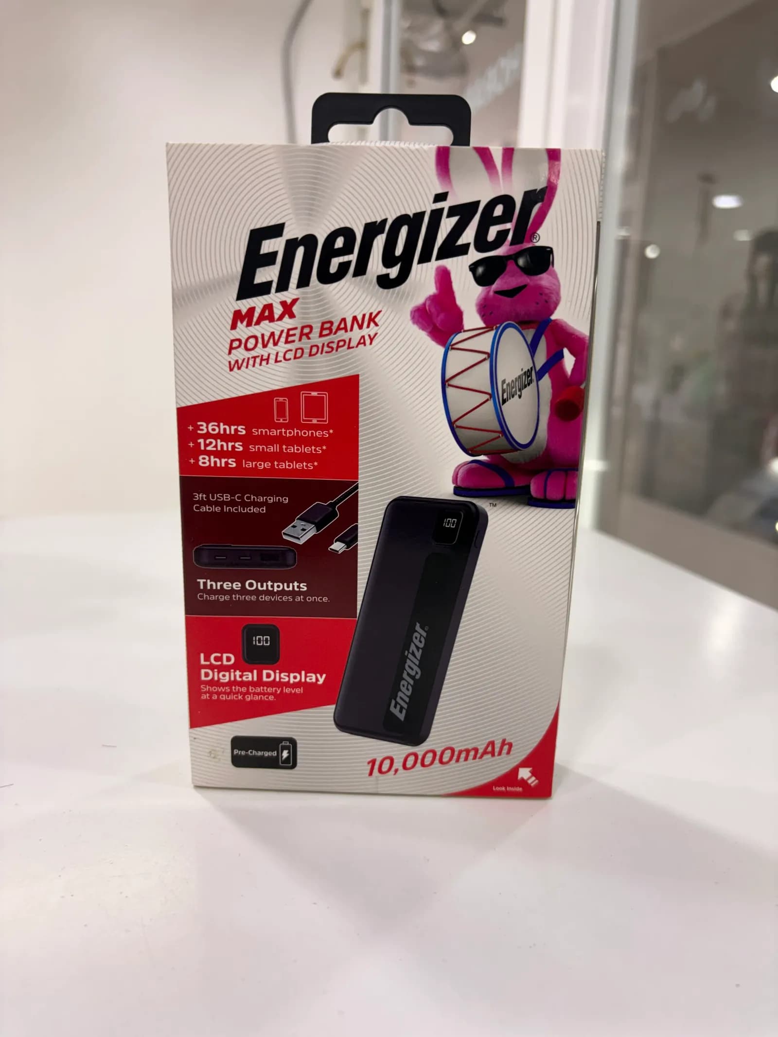 Power Bank Energizer de 10.000 mAh con Pantalla Digital LCD - Batería Portátil de Carga Rápida Premium