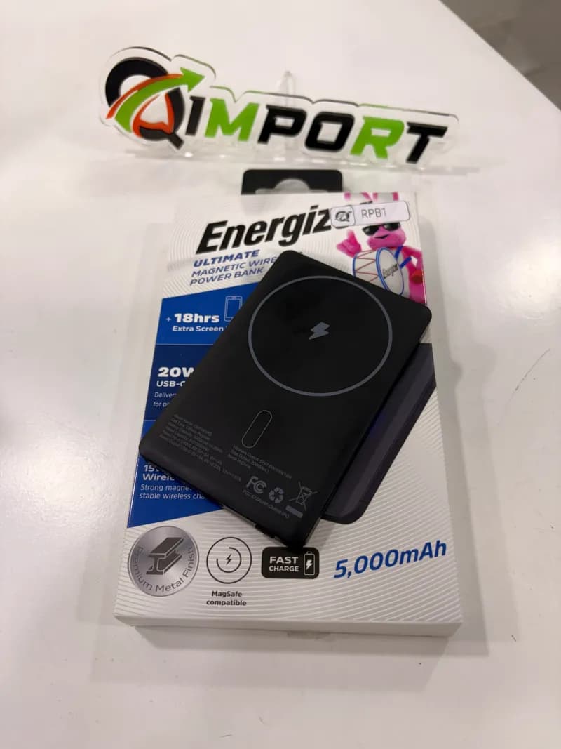 Power Bank Energizer Ultimate Magnetic Wireless 5000mAh 20W PD - Batería Inalámbrica MagSafe Metálica