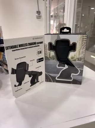 Soporte de Teléfono para Carro Tarmour con Carga Inalámbrica Rápida de 15W - Brazo Extensible y Base de Succión Premium 1