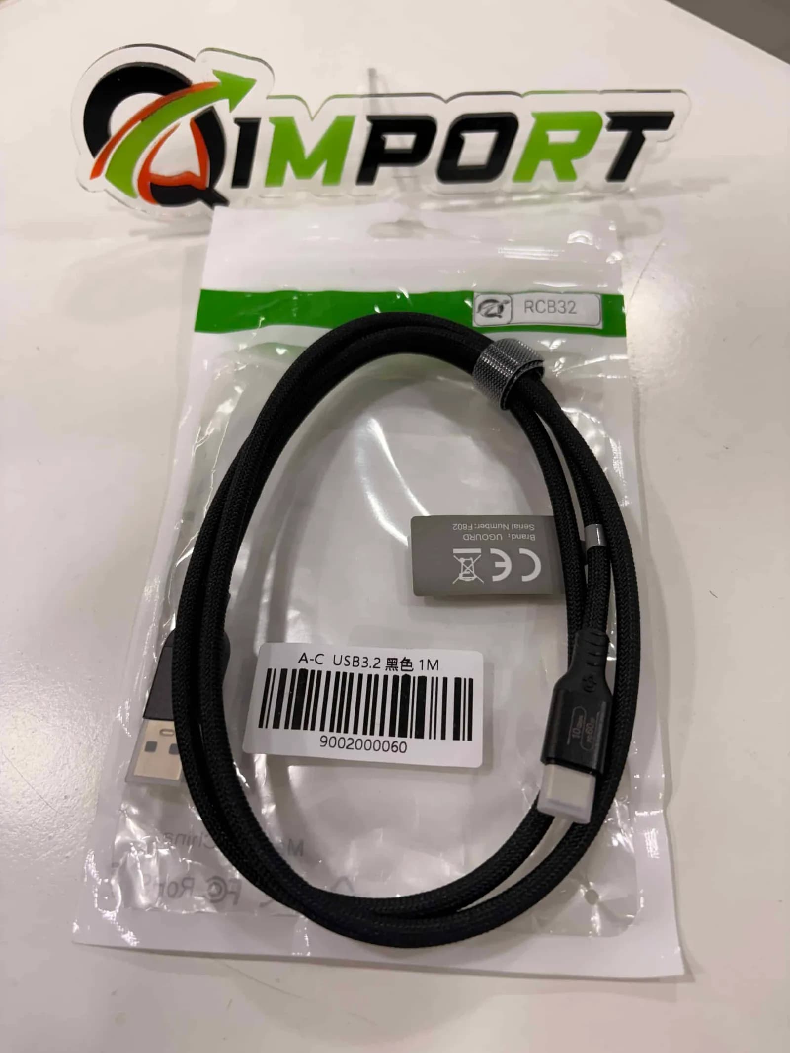 Cable USB 3.2 Gen 2 USB-A a USB-C Trenzado de 1 Metro - Velocidad Ultra Rápida 10Gbps y Carga PD 60W