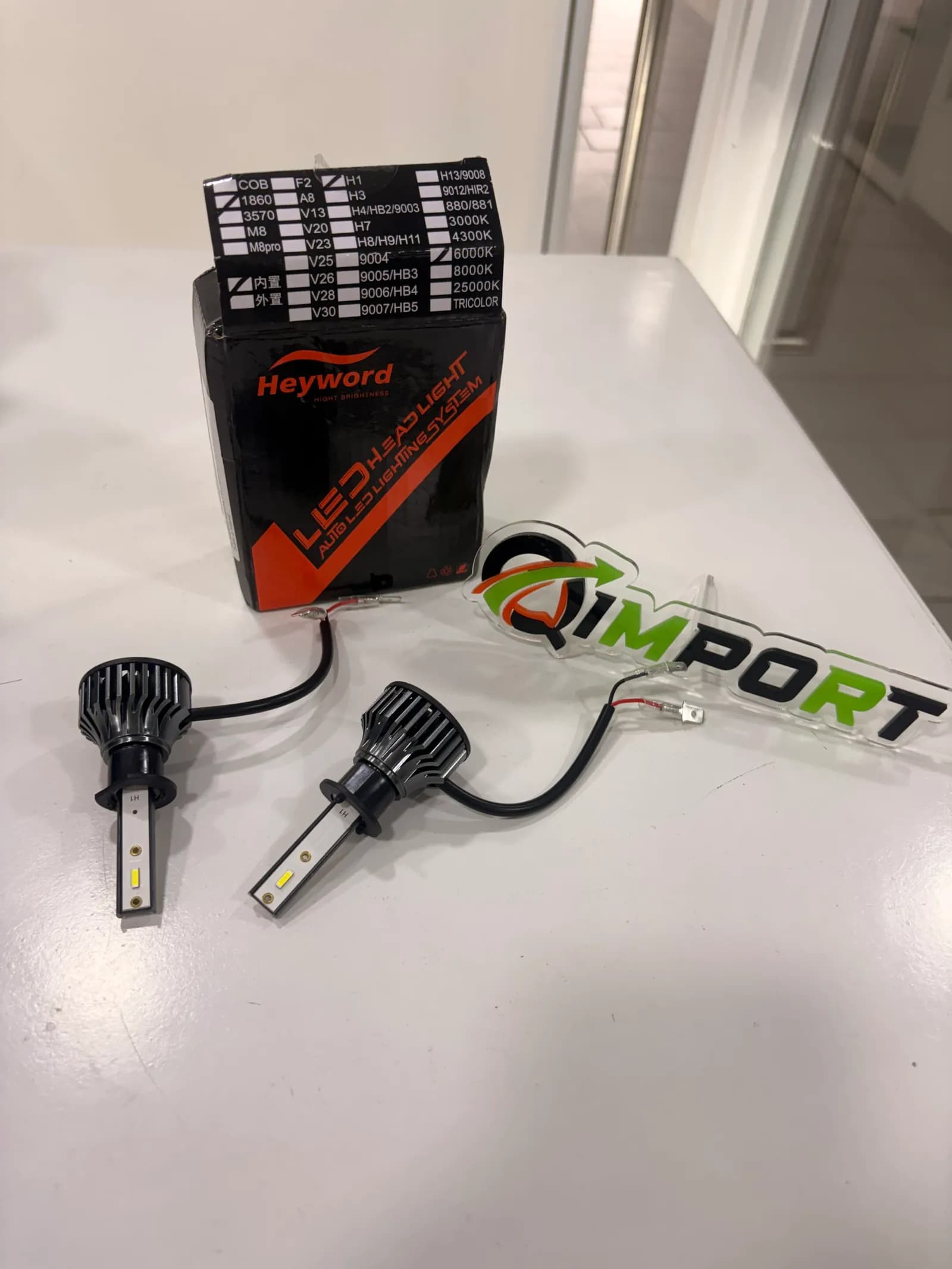 Kit de Luces LED H1 Heyword 6000K para Carro - Bombillos de Alta Potencia 16.000 Lúmenes