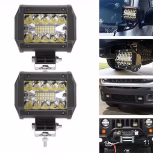 Kit 2 Faros LED Cuadrados 4" (10.16cm) 20 LEDs 12V Haz Combo