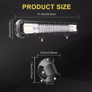 Barra LED 20 Pulgadas (50.8cm) 288W Triple Fila 28,800 Lúmenes