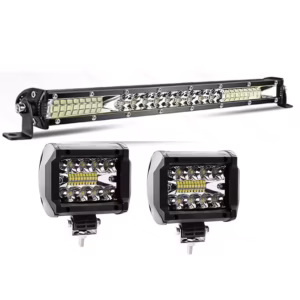 Kit Faros LED Off Road (3 Pzs): Barra 10" + 2 Pods 4" Triple Hilera