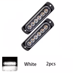 Kit 2 Barras LED Strober Blancas Ultra Slim (6 LEDs) 12V-24V